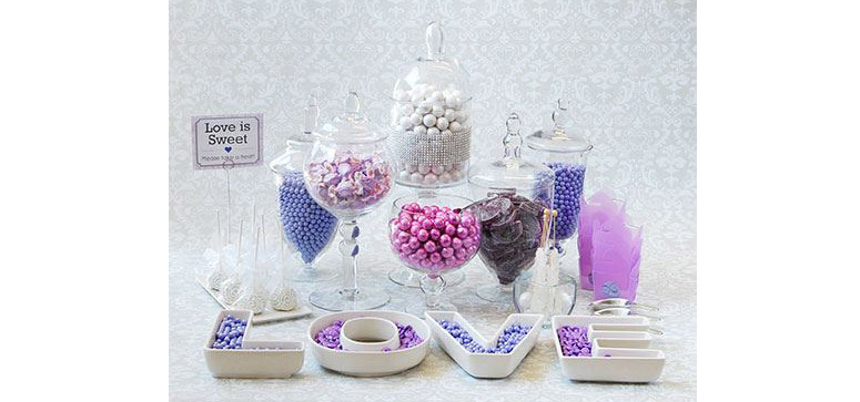 lovely purple candy buffets
